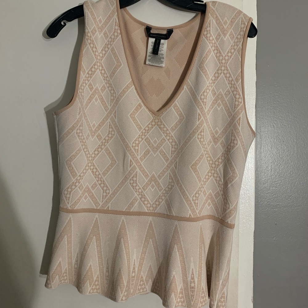 Bcbg peplum top